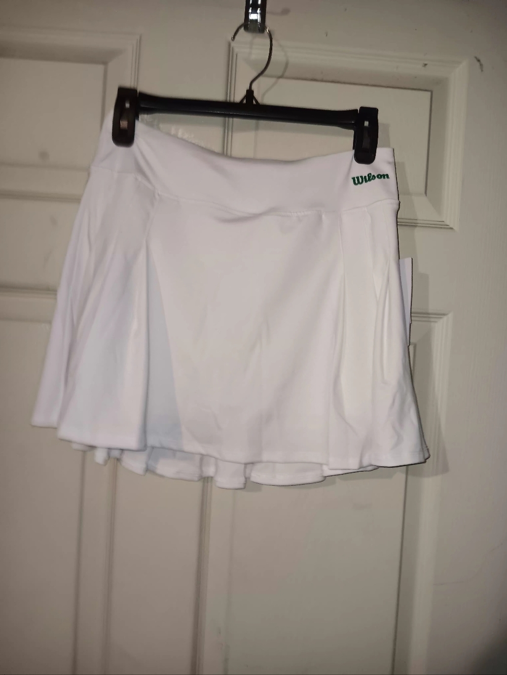 Wilson White Tennis Skort with Green Logo Accent Wms Sz XL